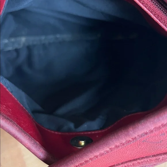 COACH K8D 9047 Ergo One Handle Bag Red Leather 1990 Vintage Rare find! - Picture 5 of 12